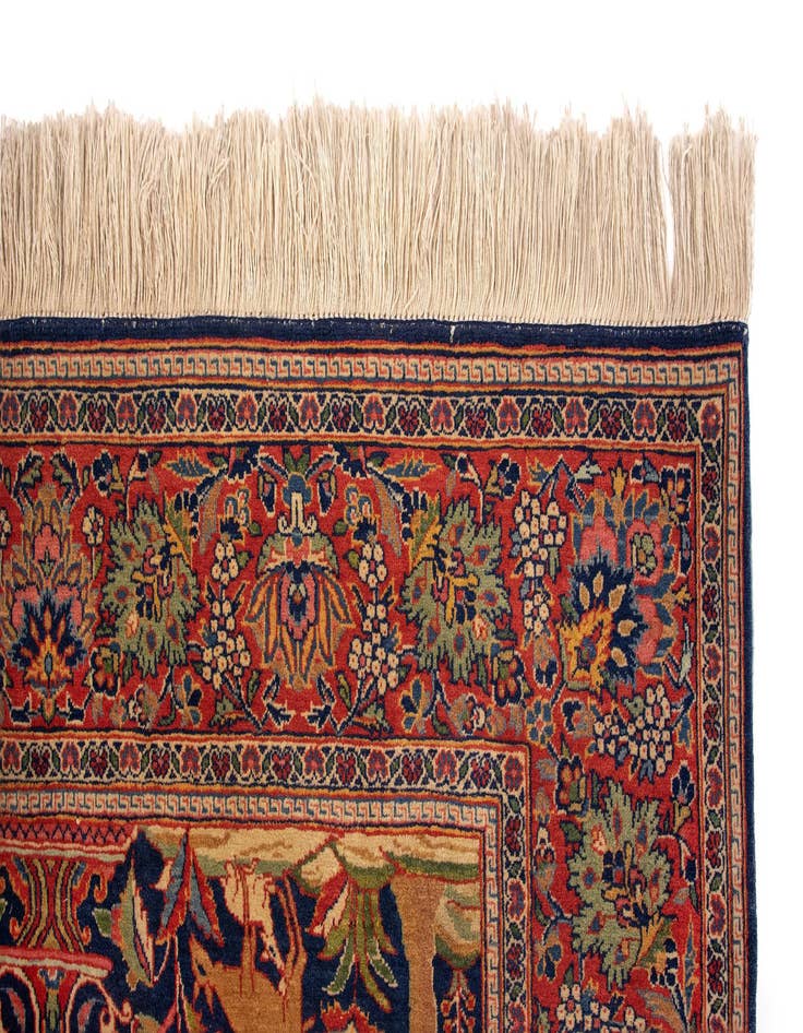 Detail image of  4' 4 x 6' 10  Hand Knotted Kashan Persian Rug