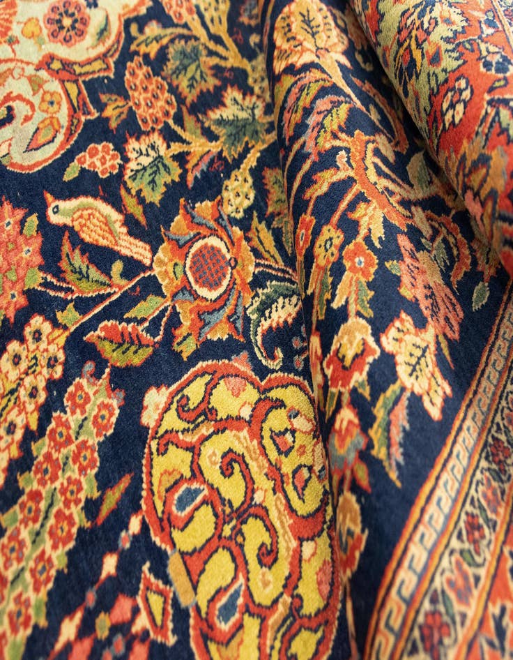 Detail image of  4' 4 x 6' 10  Hand Knotted Kashan Persian Rug