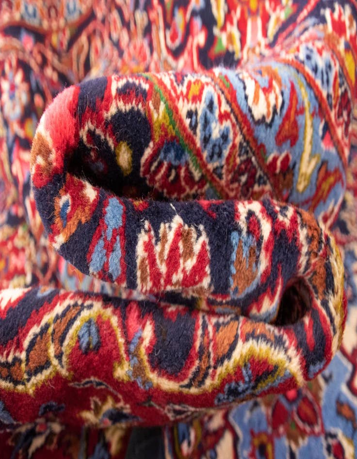 Detail image of  9' 10 x 12' 6  Hand Knotted Kashan Persian Wool Rug