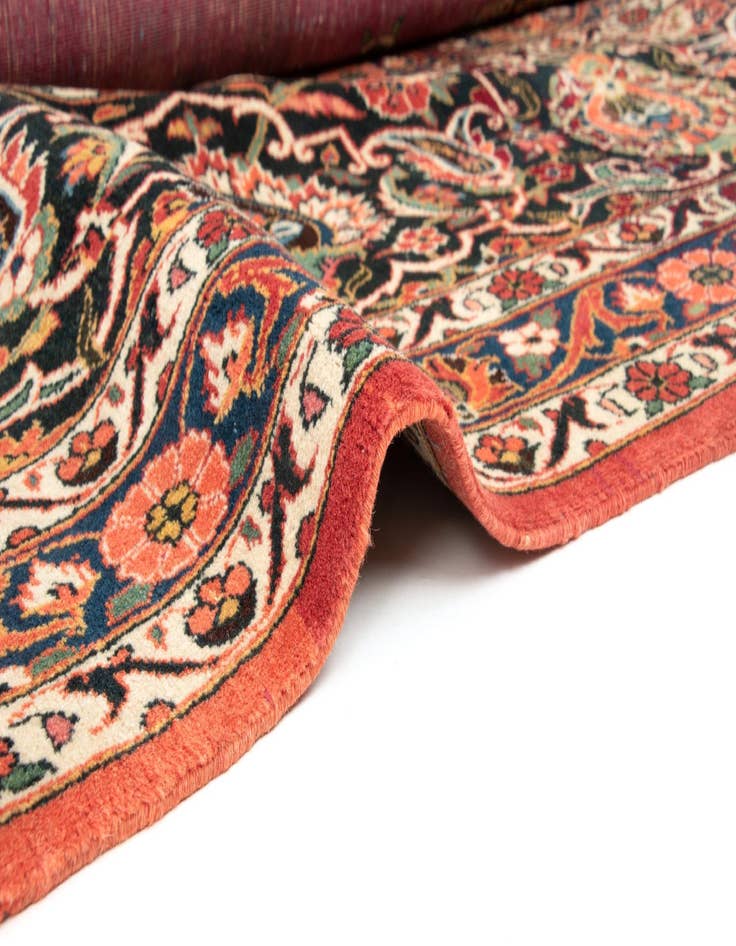 Detail image of  10' 6 x 14' 1  Hand Knotted Kashan Persian Rug