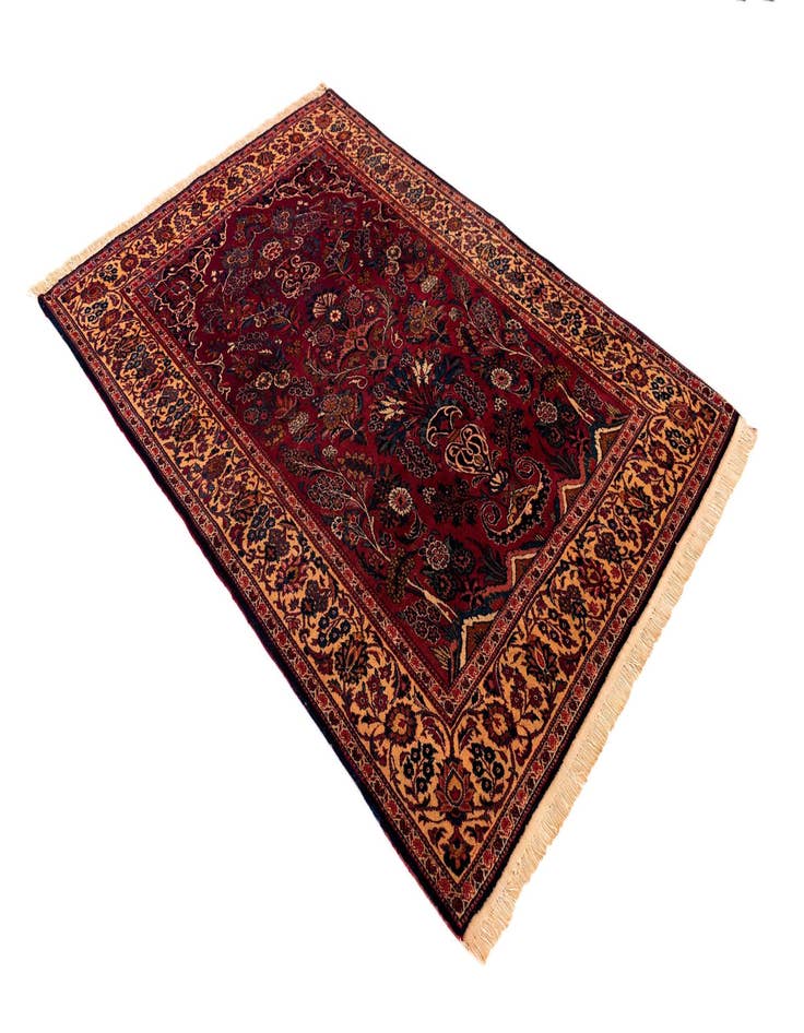 Detail image of  4' 6 x 6' 7 Kashan Wool Rug