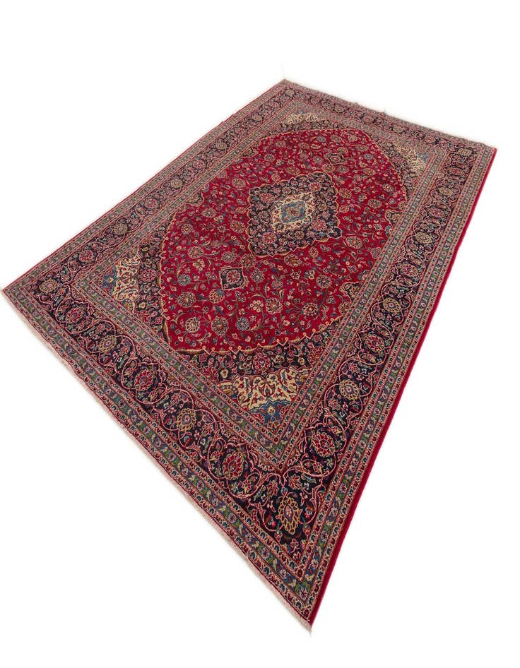 Detail image of  9' 10 x 13' 11 Kashan Wool Rug