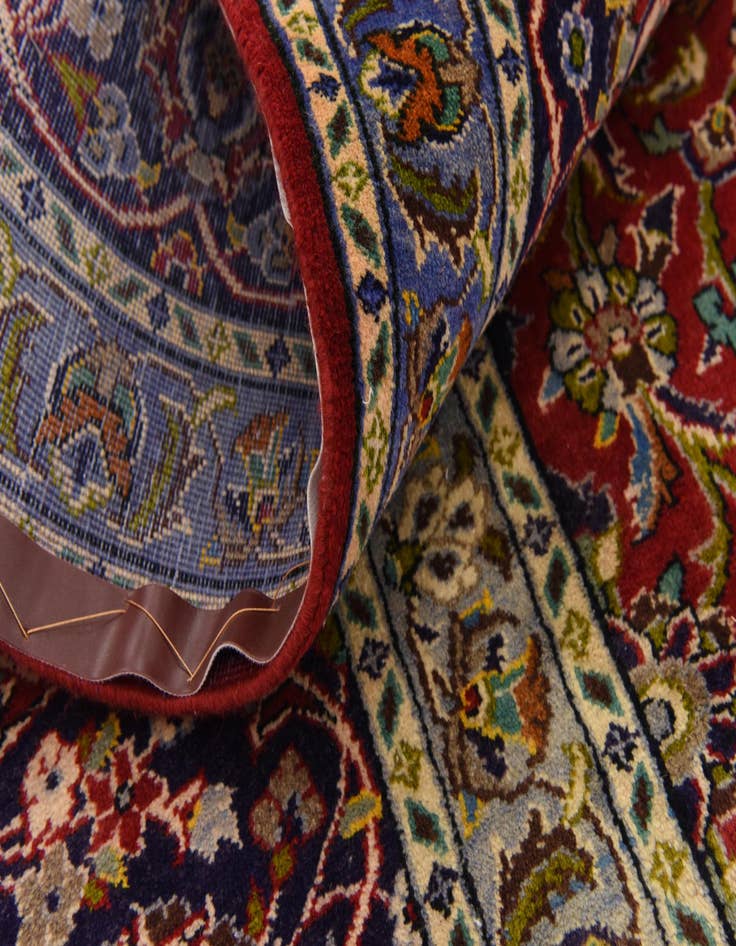Detail image of  9' 6 x 13' 1  Hand Knotted Kashan Persian Wool Rug