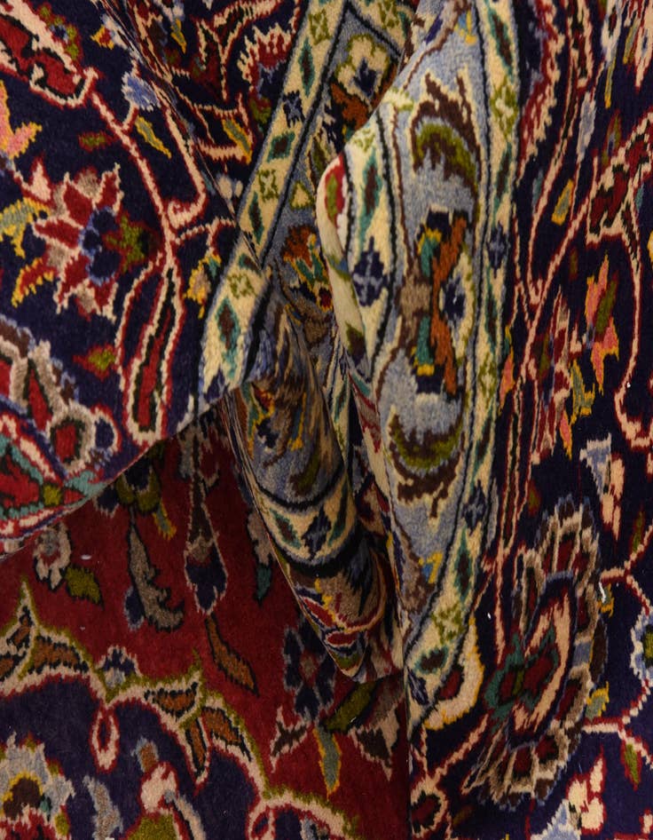 Detail image of  9' 6 x 13' 1  Hand Knotted Kashan Persian Wool Rug