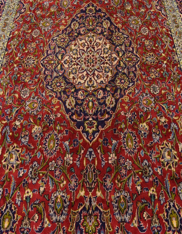 Detail image of  9' 6 x 13' 1  Hand Knotted Kashan Persian Wool Rug