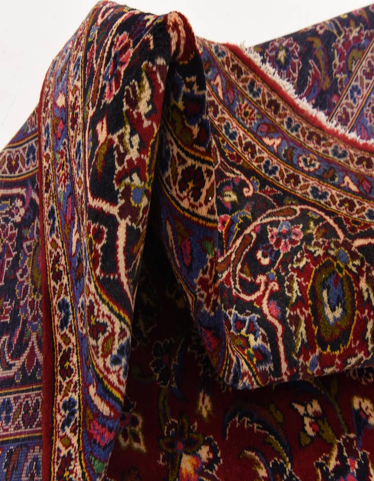 Detail image of  9' 10 x 13' 5  Hand Knotted Kashan Persian Wool Rug