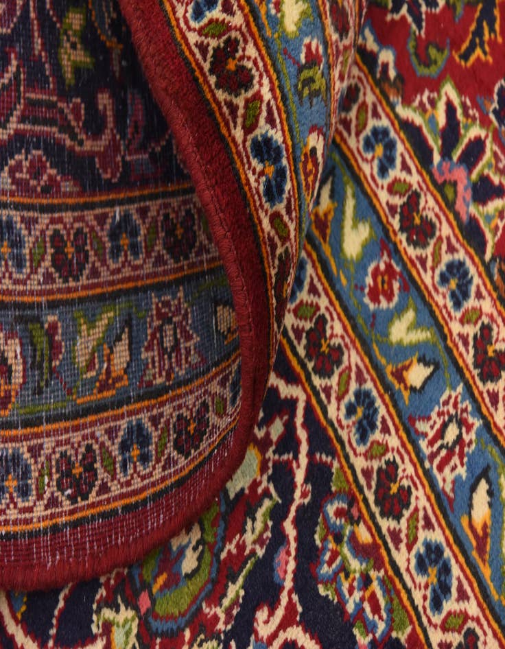 Detail image of  9' 9 x 13' 4  Hand Knotted Kashan Persian Wool Rug