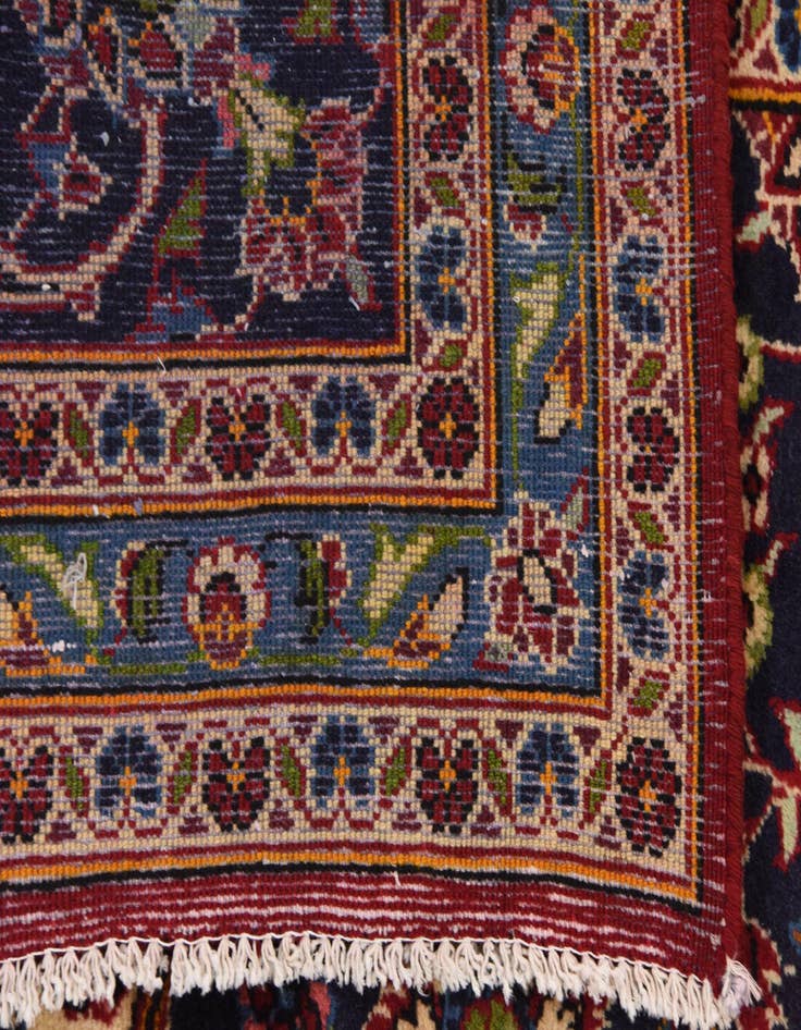 Detail image of  9' 9 x 13' 4  Hand Knotted Kashan Persian Wool Rug