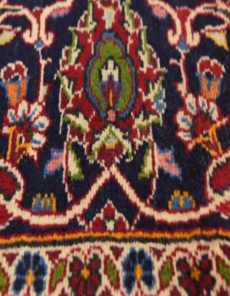 Detail image of  9' 9 x 13' 4  Hand Knotted Kashan Persian Wool Rug