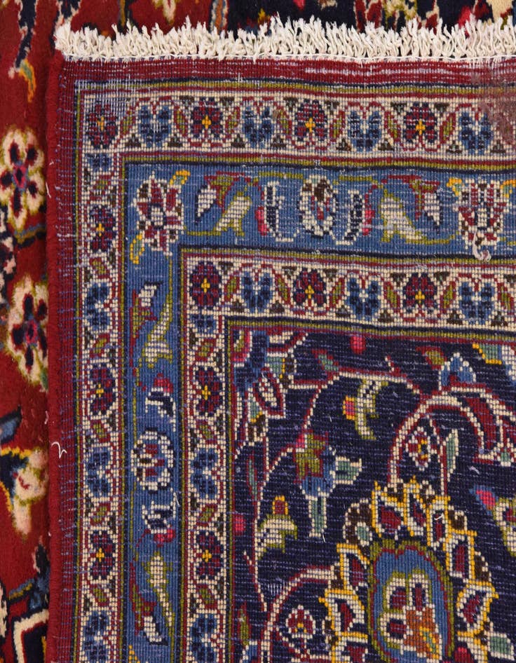 Detail image of  9' 10 x 12' 10  Hand Knotted Kashan Persian Wool Rug