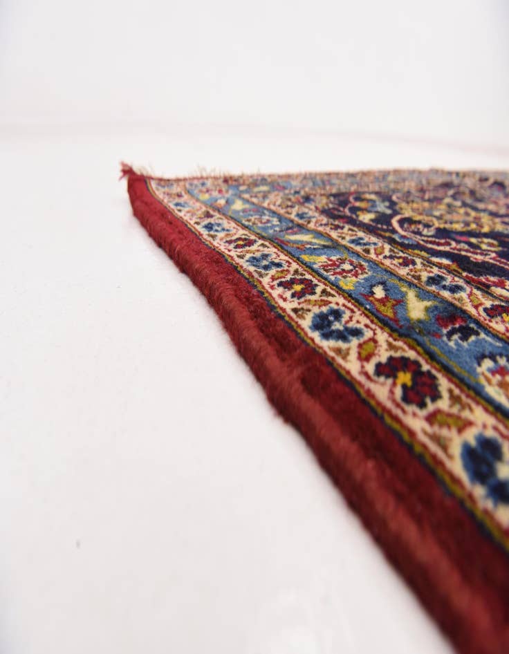 Detail image of  9' 10 x 12' 10  Hand Knotted Kashan Persian Wool Rug