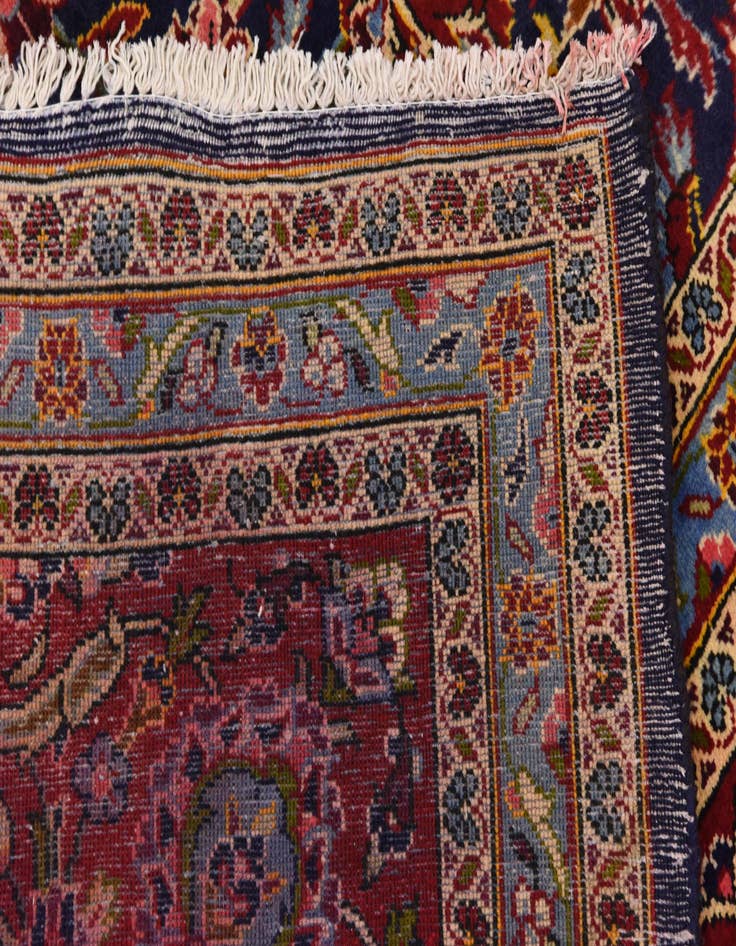 Detail image of  9' 10 x 13' 6  Hand Knotted Kashan Persian Wool Rug