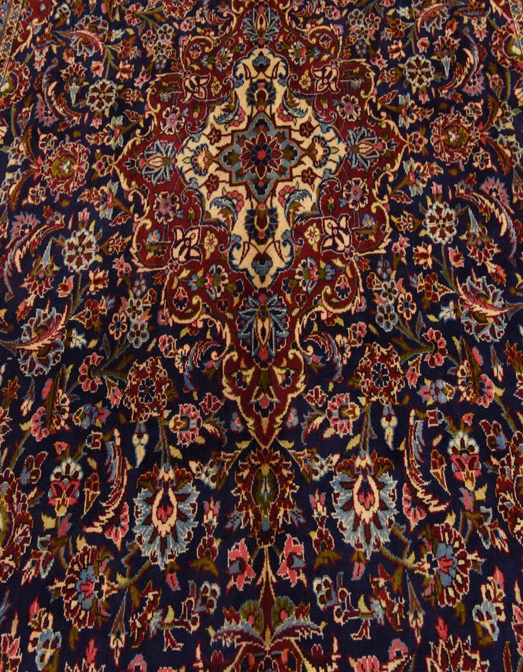 Detail image of  9' 10 x 13' 6  Hand Knotted Kashan Persian Wool Rug