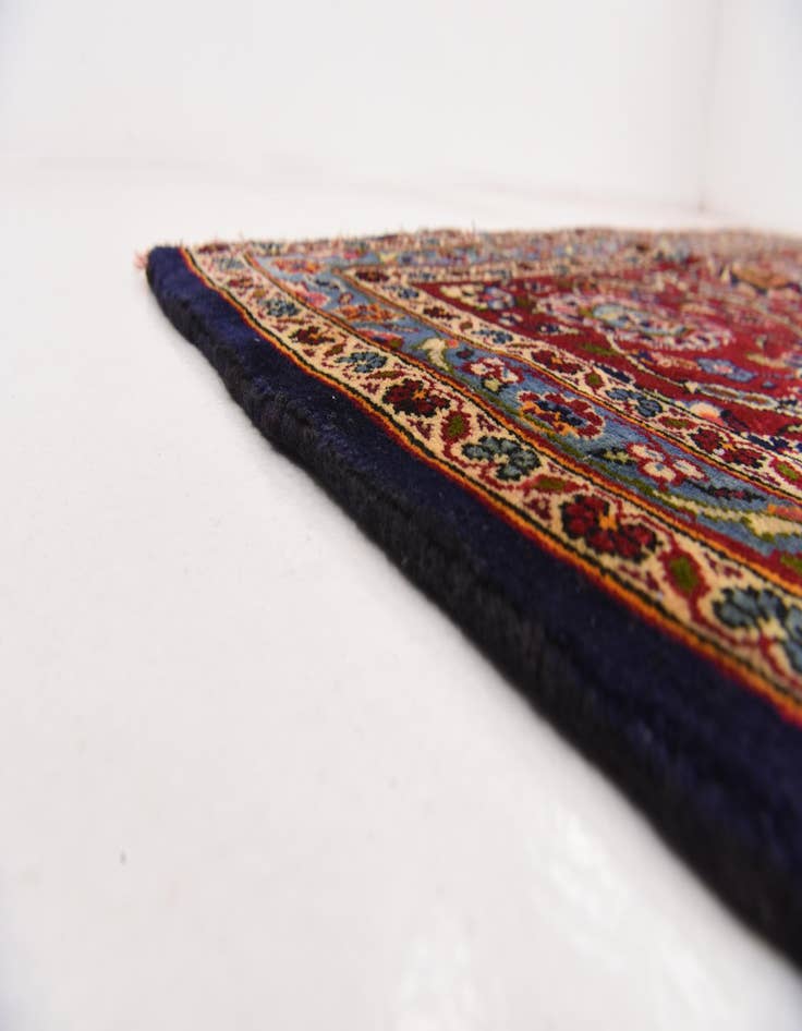 Detail image of  9' 10 x 13' 6  Hand Knotted Kashan Persian Wool Rug