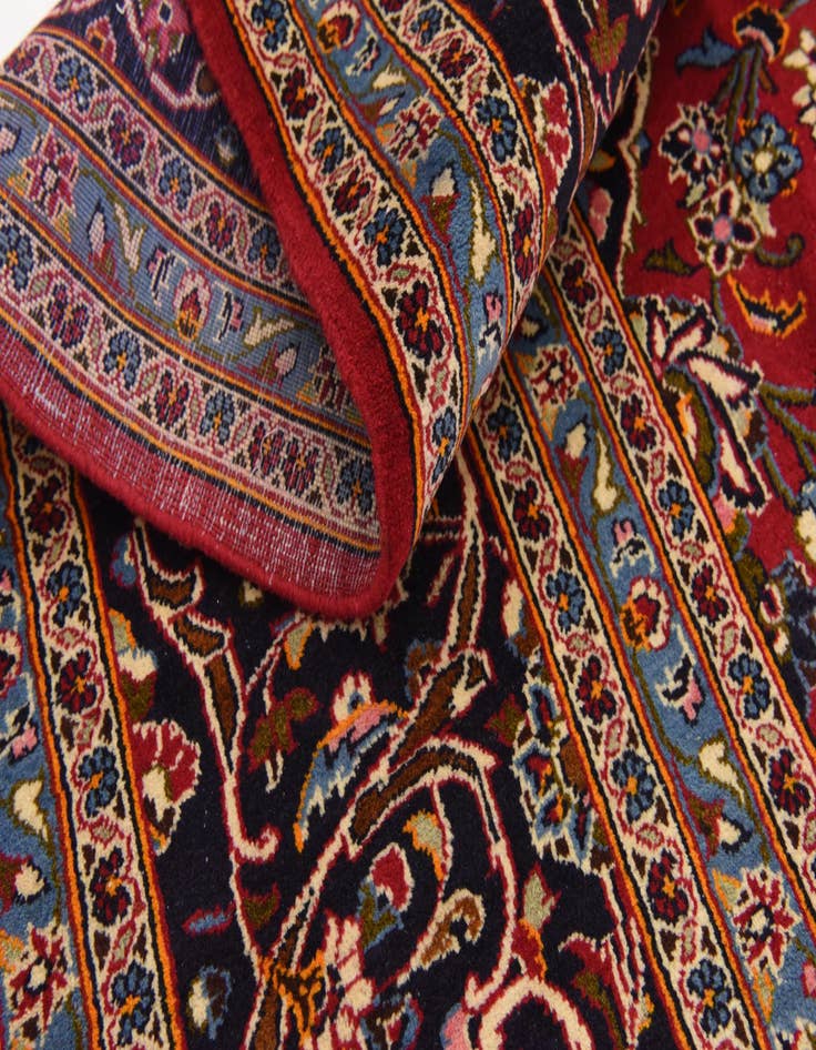 Detail image of  9' 8 x 13' 4  Hand Knotted Kashan Persian Wool Rug