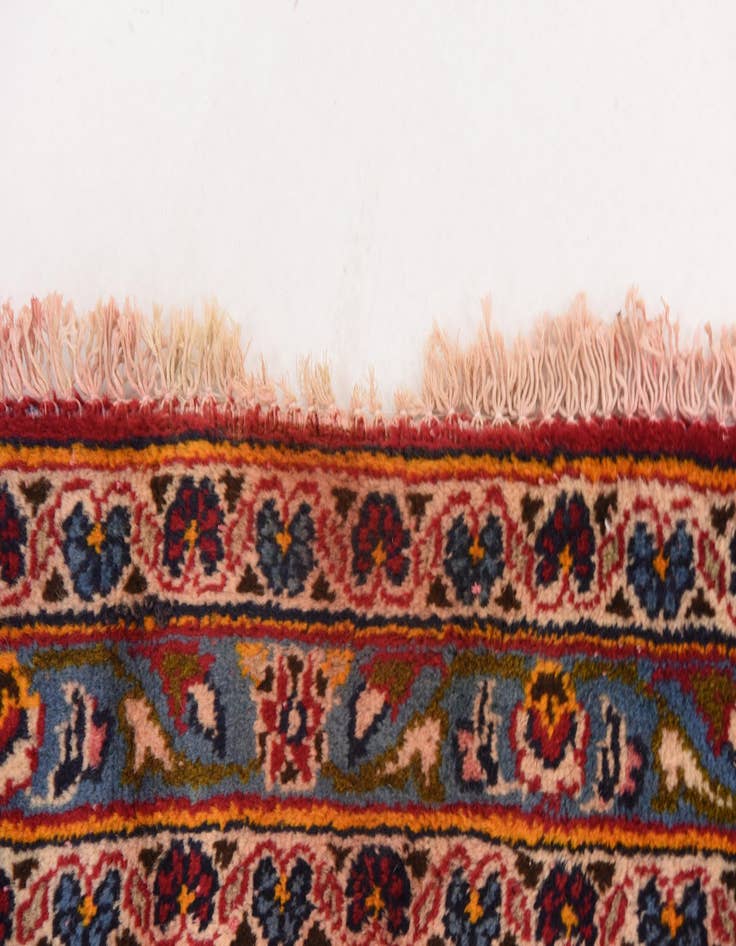 Detail image of  9' 8 x 13' 4  Hand Knotted Kashan Persian Wool Rug