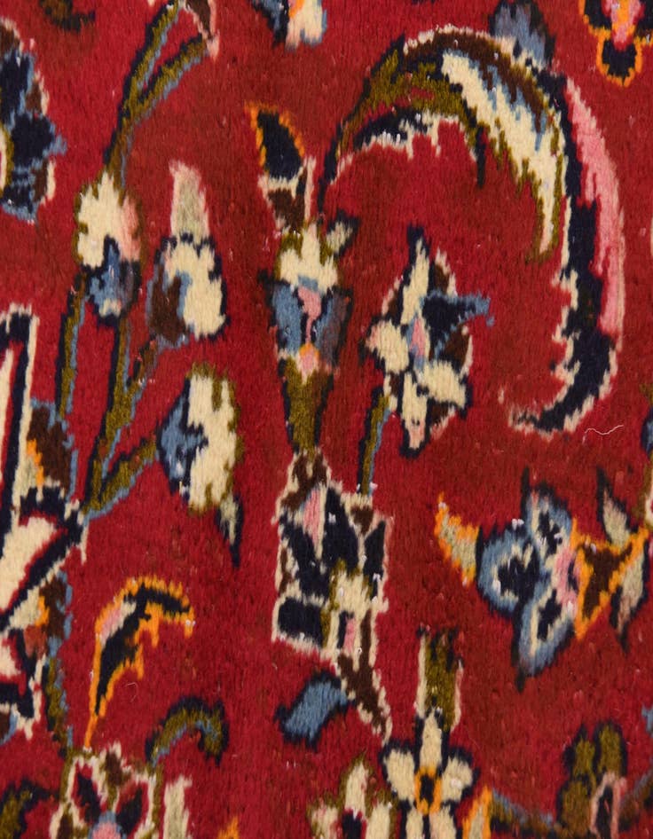 Detail image of  9' 8 x 13' 4  Hand Knotted Kashan Persian Wool Rug
