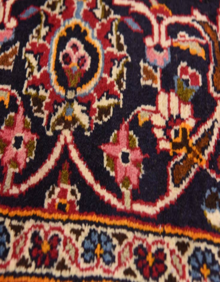 Detail image of  9' 8 x 13' 4  Hand Knotted Kashan Persian Wool Rug