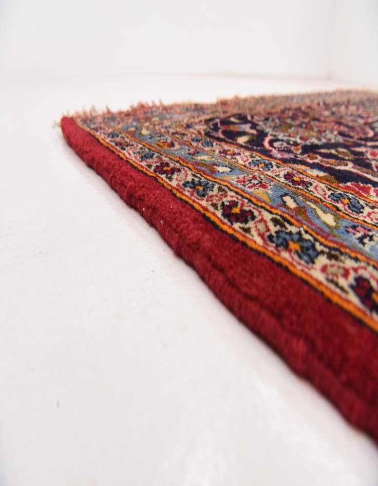 Detail image of  9' 8 x 13' 4  Hand Knotted Kashan Persian Wool Rug