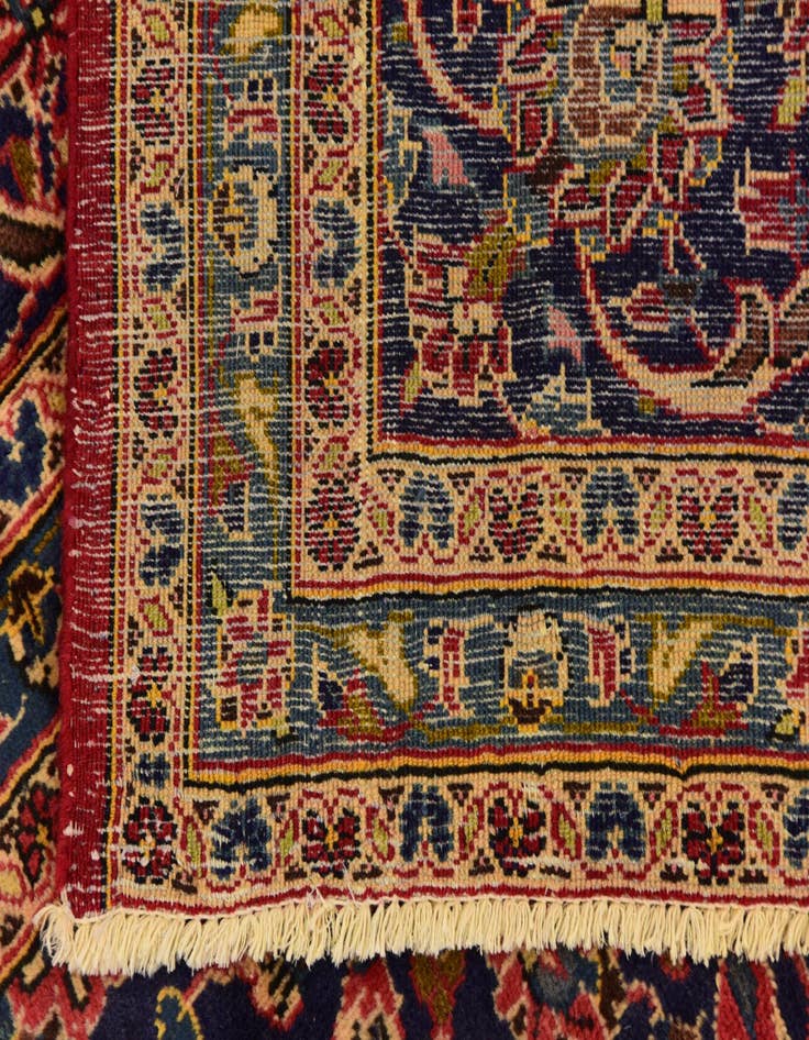 Detail image of  9' 9 x 13' 6  Hand Knotted Kashan Persian Wool Rug