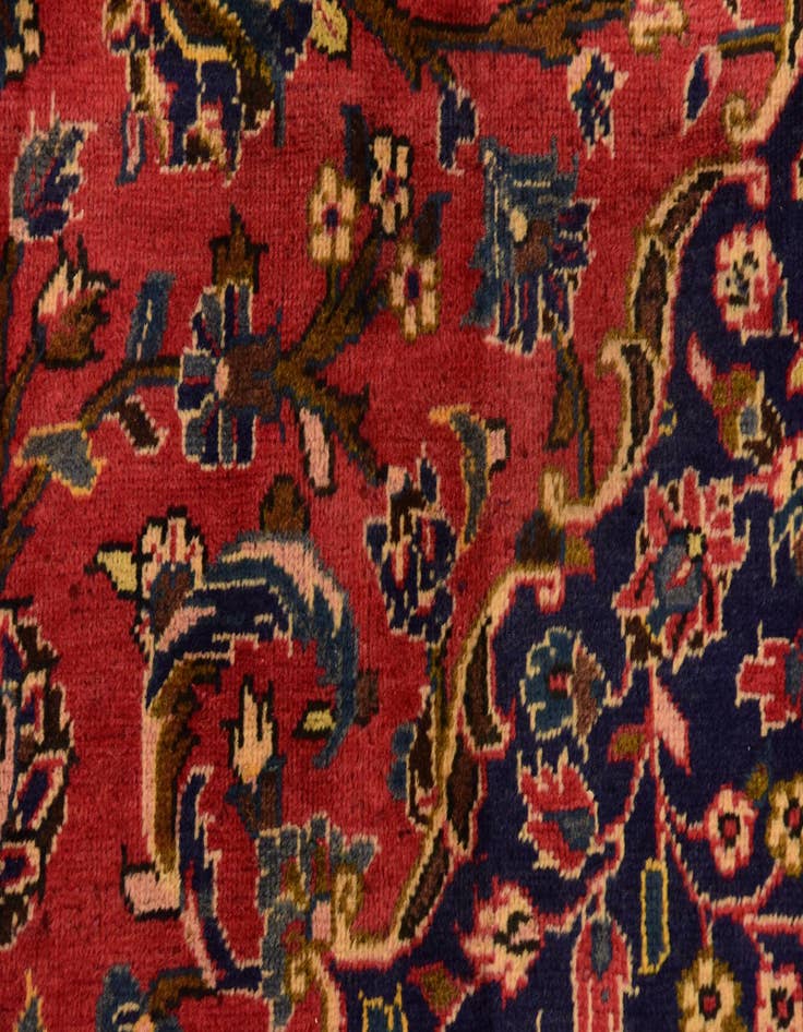 Detail image of  9' 9 x 13' 6  Hand Knotted Kashan Persian Wool Rug