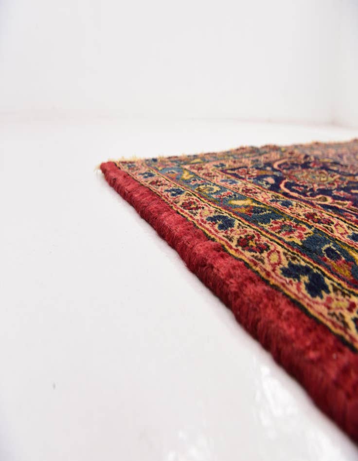 Detail image of  9' 9 x 13' 6  Hand Knotted Kashan Persian Wool Rug