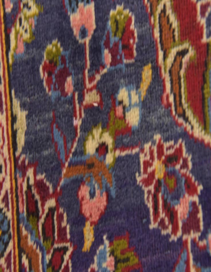 Detail image of  9' 9 x 13' 3  Hand Knotted Kashan Persian Wool Rug