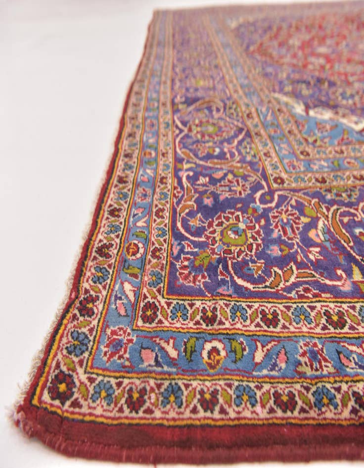 Detail image of  9' 9 x 13' 3  Hand Knotted Kashan Persian Wool Rug