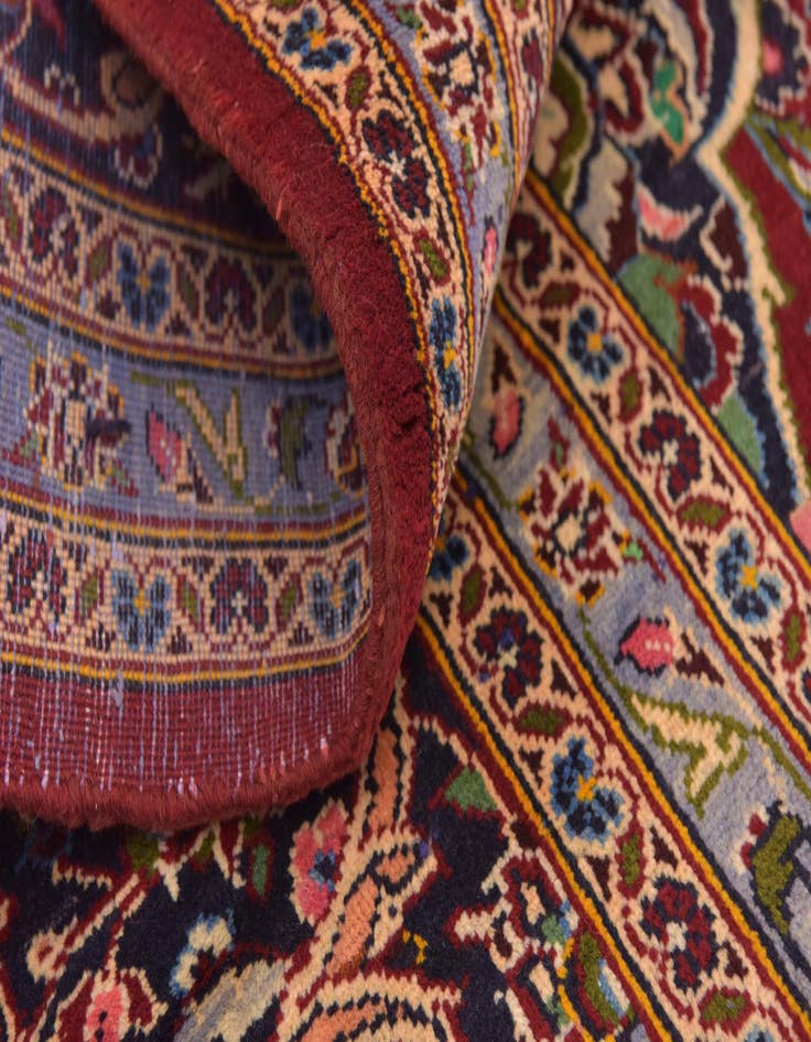 Detail image of  9' 7 x 13' 8  Hand Knotted Kashan Persian Wool Rug