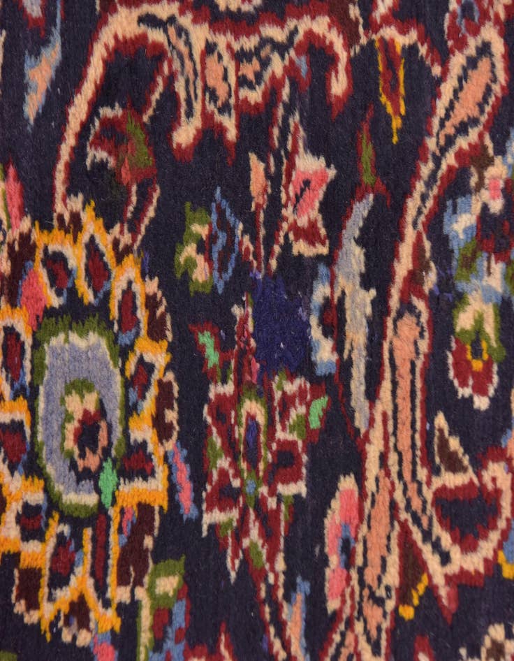 Detail image of  9' 7 x 13' 8  Hand Knotted Kashan Persian Wool Rug