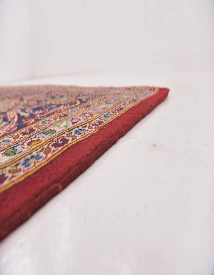 Detail image of  9' 7 x 13' 8  Hand Knotted Kashan Persian Wool Rug