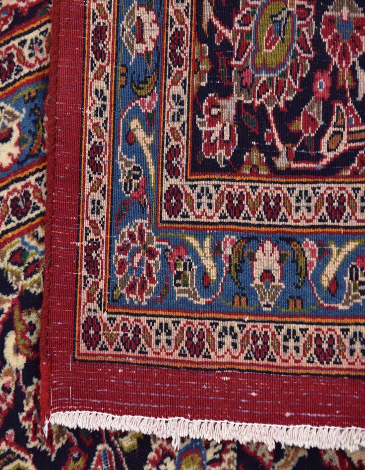 Detail image of  9' 9 x 12' 8  Hand Knotted Kashan Persian Wool Rug