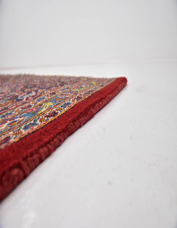 Detail image of  9' 6 x 13'  Hand Knotted Kashan Persian Wool Rug