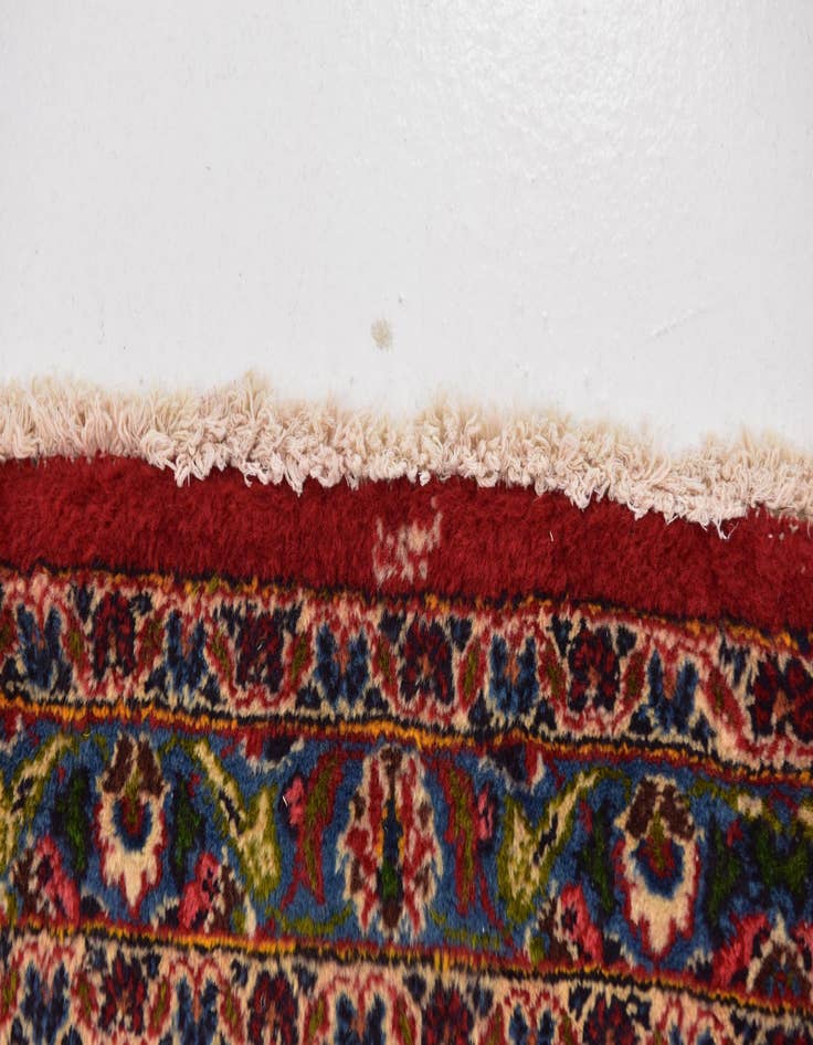 Detail image of  9' 6 x 13'  Hand Knotted Kashan Persian Wool Rug