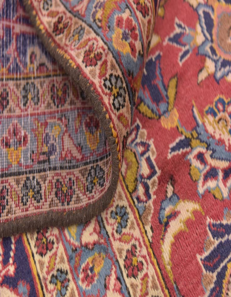 Detail image of  9' 6 x 12' 10  Hand Knotted Kashan Persian Wool Rug