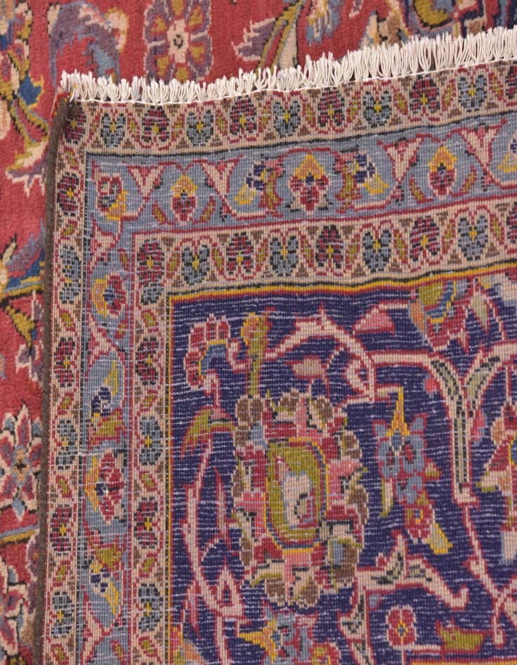 Detail image of  9' 6 x 12' 10  Hand Knotted Kashan Persian Wool Rug