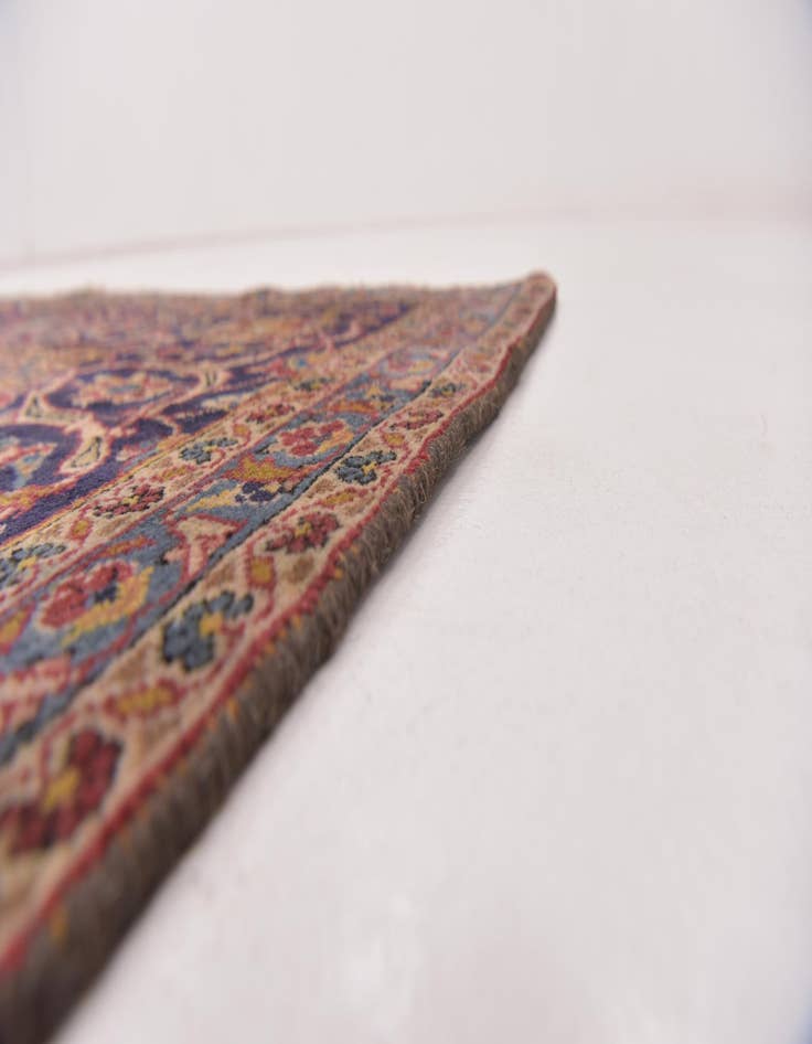 Detail image of  9' 6 x 12' 10  Hand Knotted Kashan Persian Wool Rug