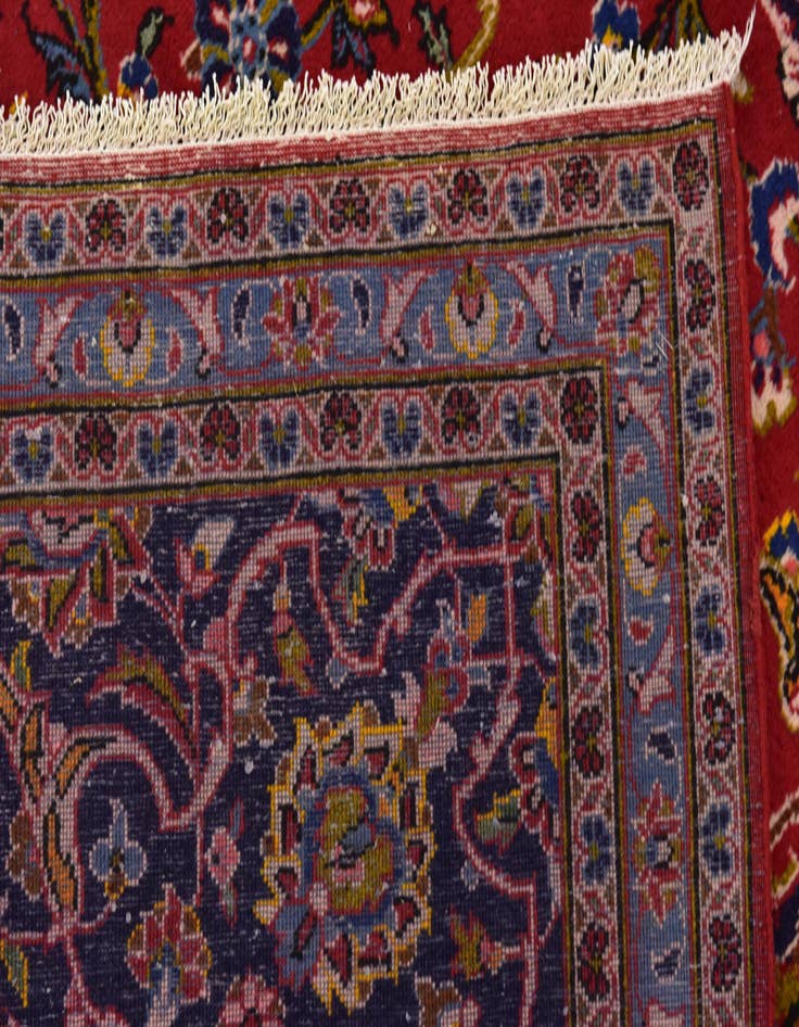 Detail image of  10' x 12' 8  Hand Knotted Kashan Persian Wool Rug