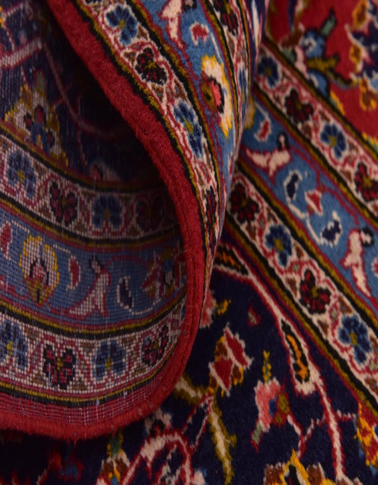 Detail image of  10' x 12' 8  Hand Knotted Kashan Persian Wool Rug