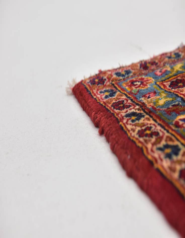 Detail image of  9' 8 x 12' 10  Hand Knotted Kashan Persian Wool Rug