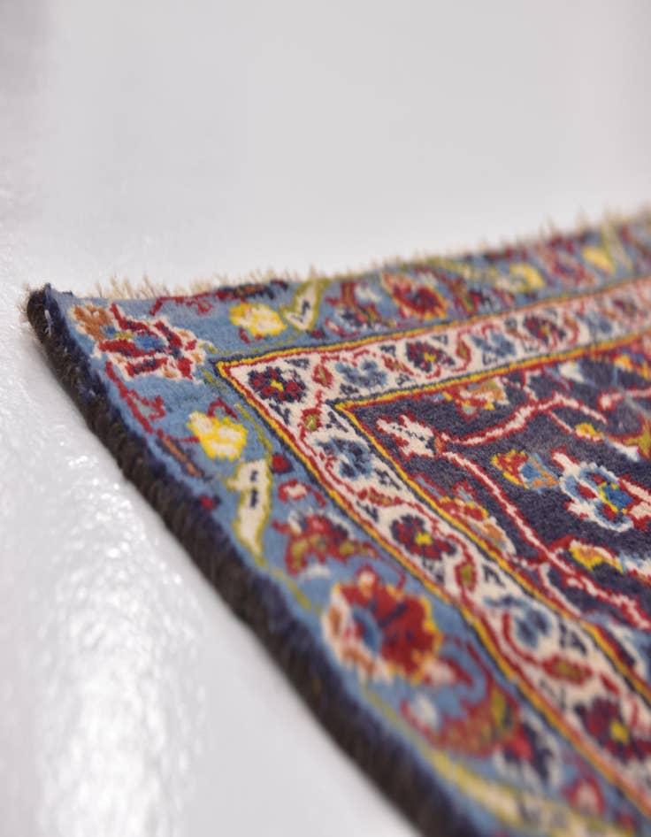 Detail image of  9' 6 x 13' 5  Hand Knotted Kashan Persian Wool Rug