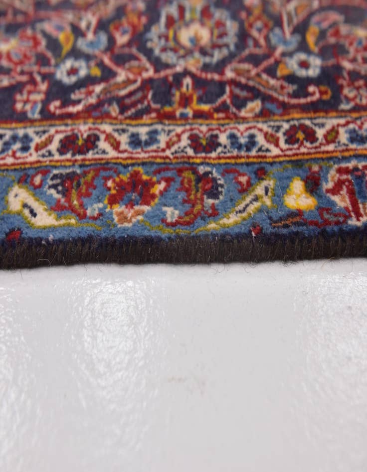 Detail image of  9' 6 x 13' 5  Hand Knotted Kashan Persian Wool Rug