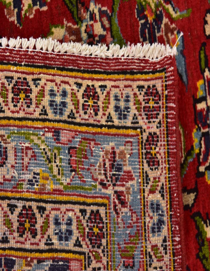 Detail image of  9' 9 x 13'  Hand Knotted Kashan Persian Wool Rug