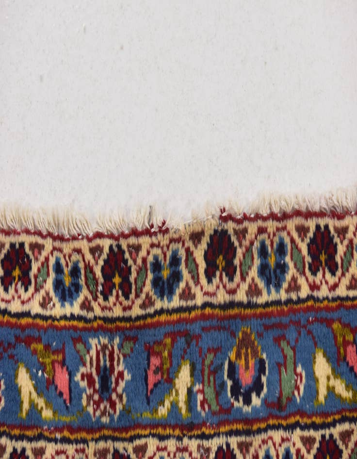 Detail image of  9' 9 x 12' 7  Hand Knotted Kashan Persian Wool Rug