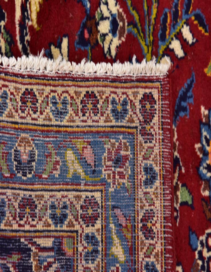 Detail image of  9' 9 x 12' 7  Hand Knotted Kashan Persian Wool Rug