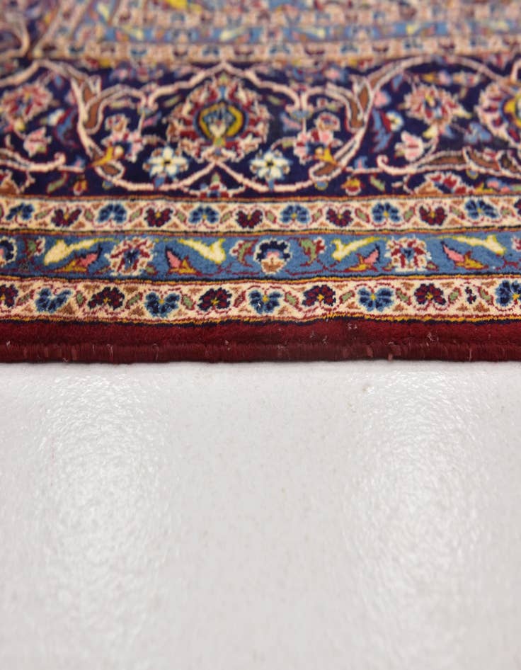 Detail image of  9' 9 x 12' 7  Hand Knotted Kashan Persian Wool Rug