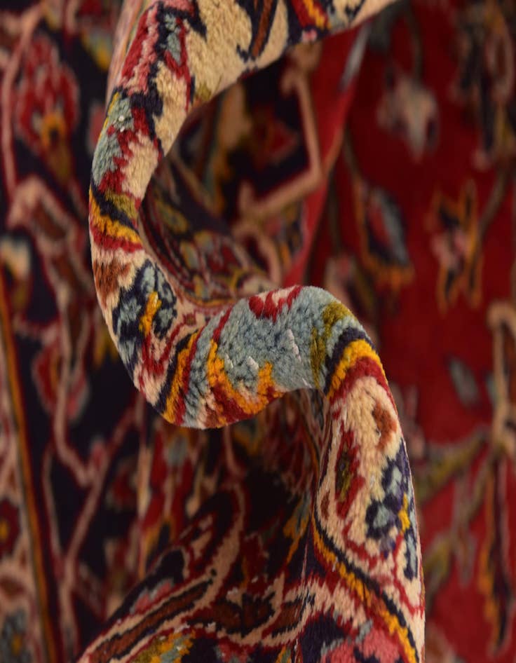 Detail image of  9' 10 x 13' 3  Hand Knotted Kashan Persian Wool Rug