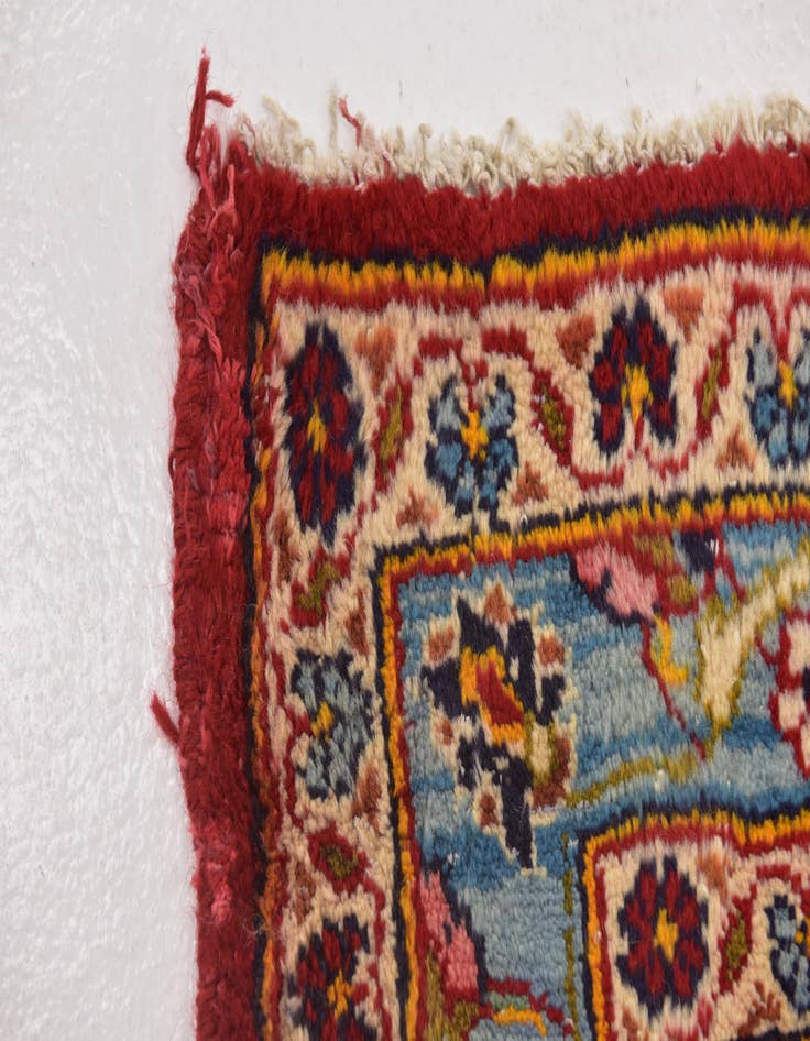 Detail image of  9' 10 x 13' 3  Hand Knotted Kashan Persian Wool Rug