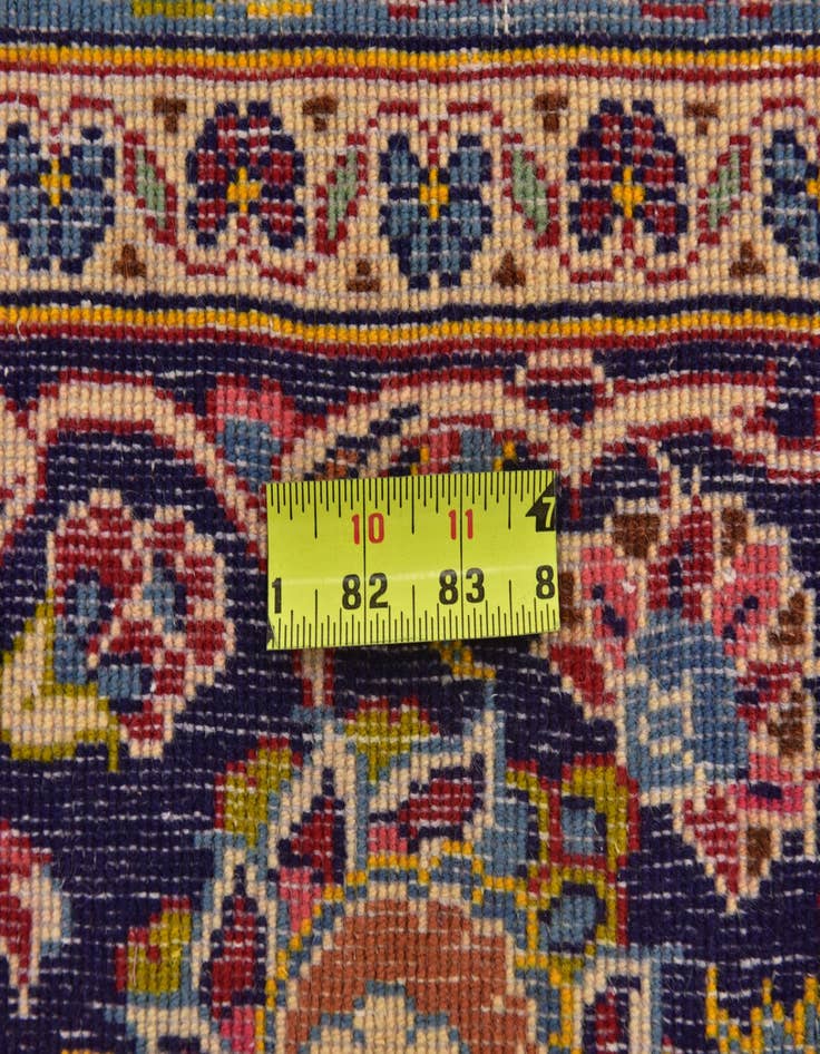 Detail image of  9' 9 x 13' 2  Hand Knotted Kashan Persian Wool Rug