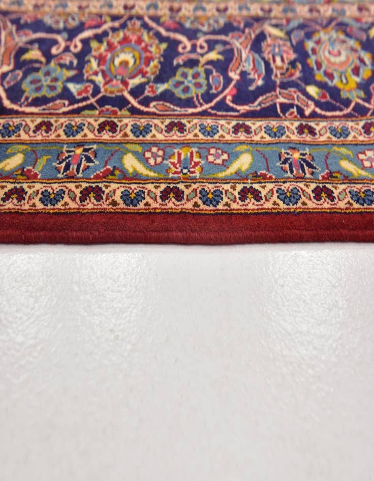 Detail image of  9' 9 x 13' 2  Hand Knotted Kashan Persian Wool Rug